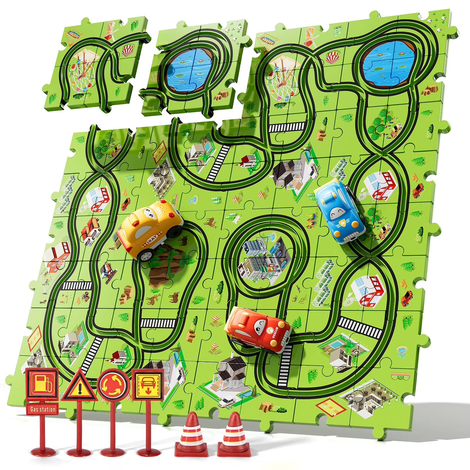 64/48 PCS Jigsaw Puzzles for Kid Gift Age 3 4 5 6,Mini Car&Traffic Sign,Brain Training&Improving Thinking Ability, Family Games
64/48 PCS Jigsaw Puzzles for Kid Gift Age 3 4 5 6,Mini Car&Traffic Sign,Brain Training&Improving Thinking Ability, Family Games