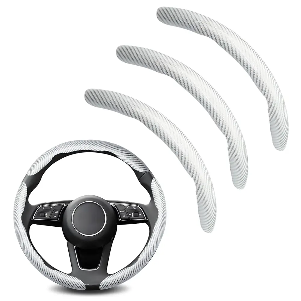 3pcs Universal Carbon Fiber Steering Wheel Cover - Anti-Slip & Segmented Design, Universal 99% Durable Steering Wheel Protect
3pcs Universal Carbon Fiber Steering Wheel Cover - Anti-Slip & Segmented Design, Universal 99% Durable Steering Wheel Protect