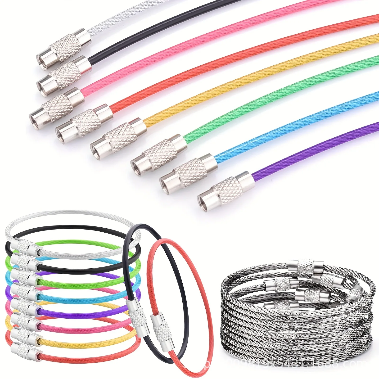 DIY Candy-Colored Stainless Steel Wire Key Ring Accessory – Screw-Type Rotating Keychain Loop, Colorful Versatile Charm for Bags & Car Keys, Creative Handmade Essential
DIY Candy-Colored Stainless Steel Wire Key Ring Accessory – Screw-Type Rotating Keychain Loop, Colorful Versatile Charm for Bags & Car Keys, Creative Handmade Essential