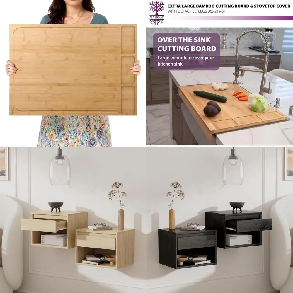 Large Bamboo Noodle Board with Detachable Legs, Deep Juice Groove, and Butcher Block for Multi-Purpose Use and Stove Cover
Large Bamboo Noodle Board with Detachable Legs, Deep Juice Groove, and Butcher Block for Multi-Purpose Use and Stove Cover