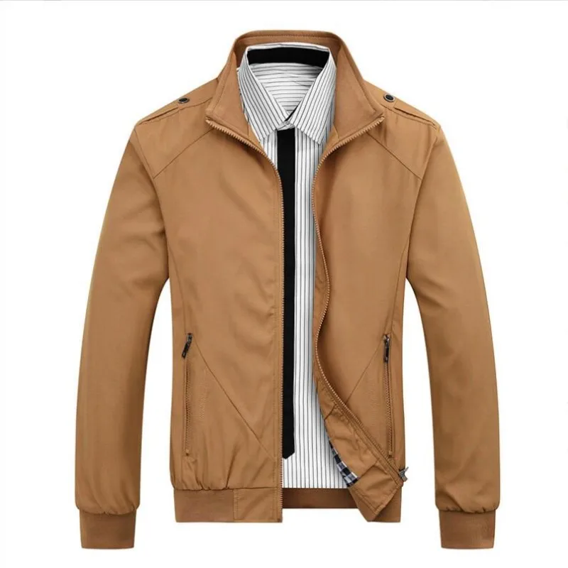 Mens Jackets Spring Autumn Mens Sportswear Slim Stand Collar Coats Male Thin Windbreaker Streetwear Jackets Size M-5XL
Mens Jackets Spring Autumn Mens Sportswear Slim Stand Collar Coats Male Thin Windbreaker Streetwear Jackets Size M-5XL