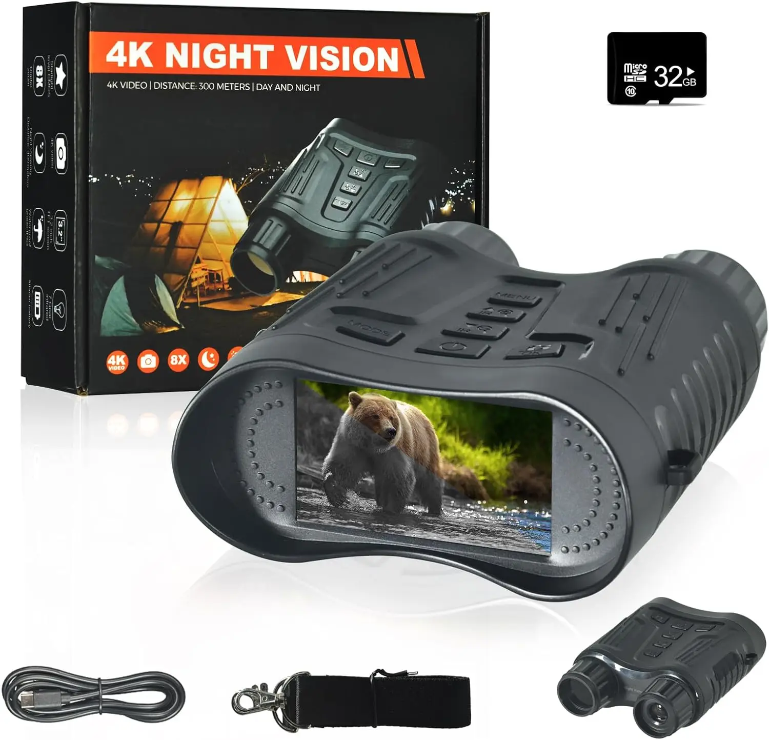 Бинокулярная камера ночного видения 4K устройство цифровой охотничий Телескоп 8X цифровой зум 3,2 дюйма большой экран телескоп ночного видения
Бинокулярная камера ночного видения 4K устройство цифровой охотничий Телескоп 8X цифровой зум 3,2 дюйма большой экран телескоп ночного видения