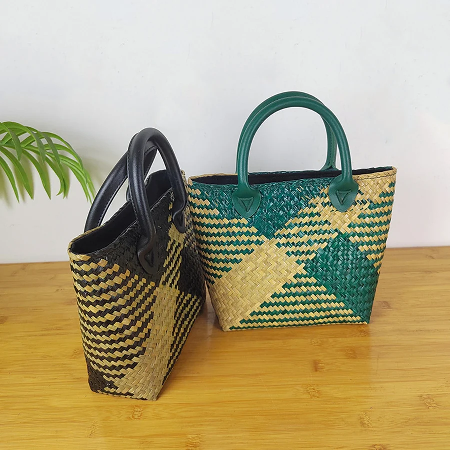 Женская соломенная сумка ручной работы из натурального ротанга, сумка с верхней ручкой, летняя сумка в богемном стиле для повседневного путешествия, повседневная сумка-тоут, пляжная сумка Bolsa Sac 
Женская соломенная сумка ручной работы из натурального ротанга, сумка с верхней ручкой, летняя сумка в богемном стиле для повседневного путешествия, повседневная сумка-тоут, пляжная сумка Bolsa Sac