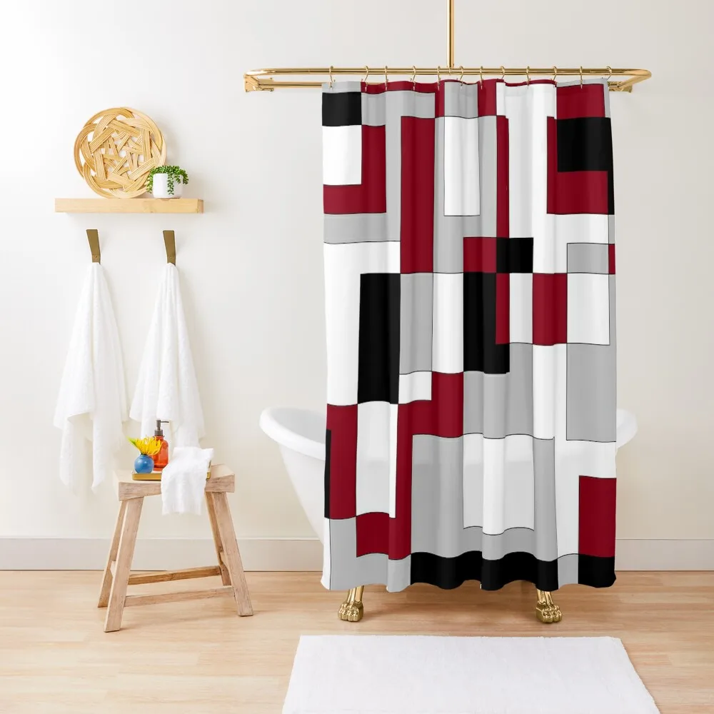 Modern Abstract Geometric Tiles Mosaic White Grey Black Red maroon Shower Curtain Set For Bathroom Curtain
Modern Abstract Geometric Tiles Mosaic White Grey Black Red maroon Shower Curtain Set For Bathroom Curtain