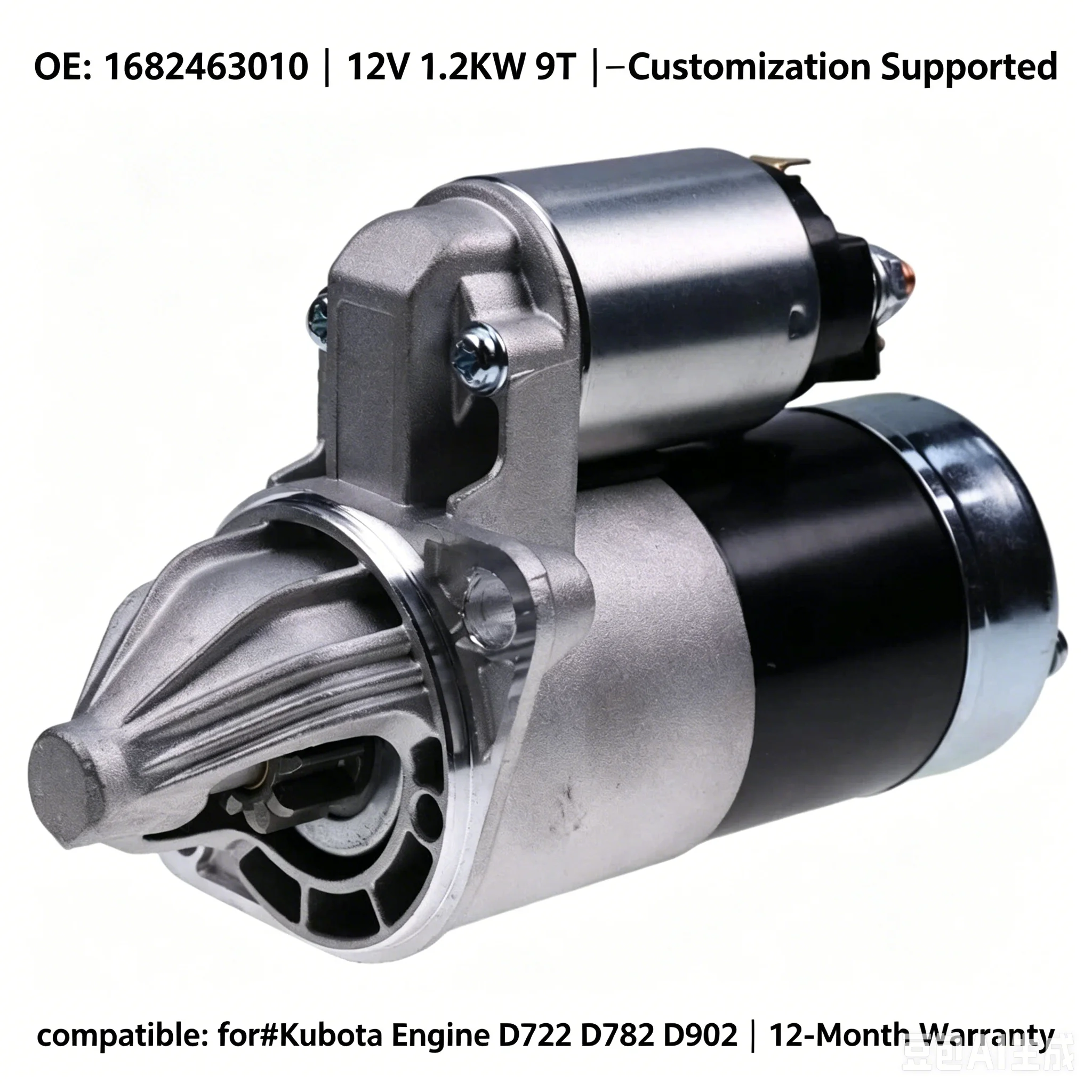 Starter Motor OE 1682463010 12V 1.2KW 9T for#Kubota D902 0.9L Diesel KX018 BX24 ZD28 Mini Excavator Tractor
Starter Motor OE 1682463010 12V 1.2KW 9T for#Kubota D902 0.9L Diesel KX018 BX24 ZD28 Mini Excavator Tractor