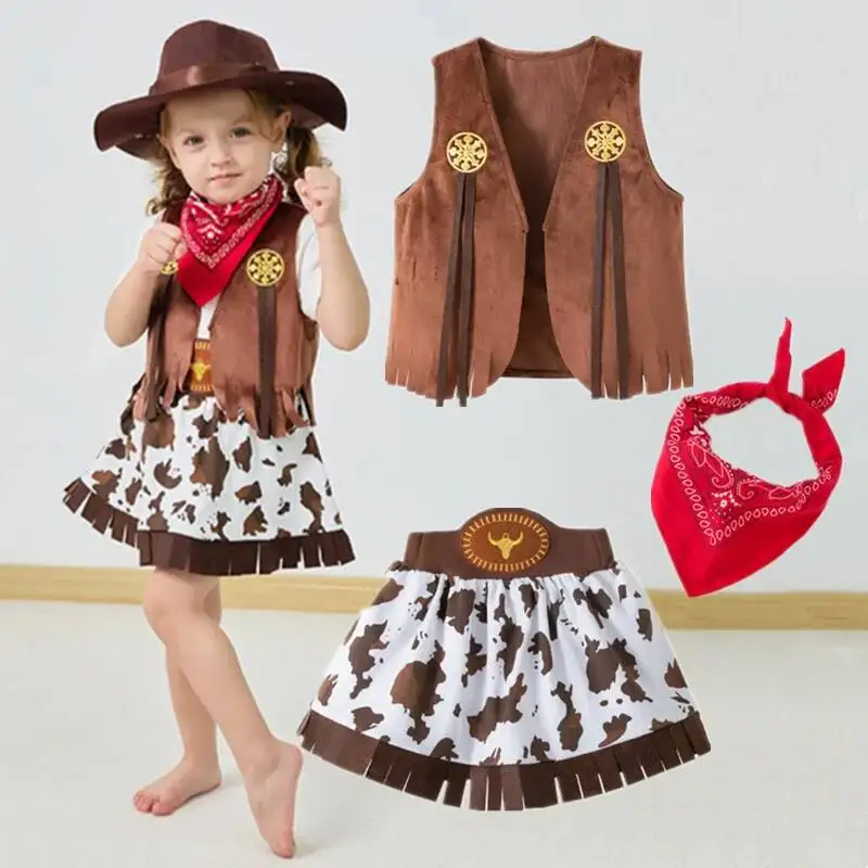 Child Girls Western Costume Inafnt Stage Clothes Cowgirl Event Clothes Girl Carnival Outfit Children's Day Performance Wear
Child Girls Western Costume Inafnt Stage Clothes Cowgirl Event Clothes Girl Carnival Outfit Children's Day Performance Wear