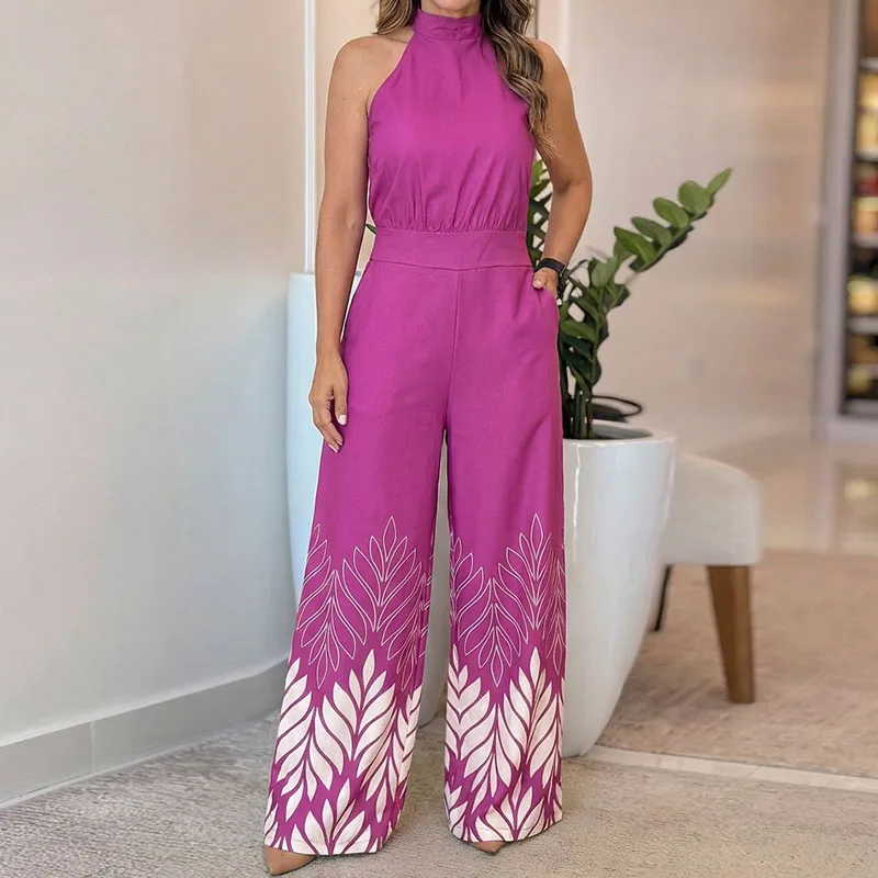 Trendy Contrast Color Sleeveless Jumpsuit Summer Off Shoulder High Waist Wide Leg Romper Elegant Simple Women Playsuits Overalls
Trendy Contrast Color Sleeveless Jumpsuit Summer Off Shoulder High Waist Wide Leg Romper Elegant Simple Women Playsuits Overalls