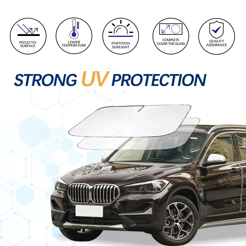 Car Windshield Sun Shade Foldable Sun Visor Protector Blocks UV Rays For BMW X1 E84 F48 F49 Car Summer Accessories
Car Windshield Sun Shade Foldable Sun Visor Protector Blocks UV Rays For BMW X1 E84 F48 F49 Car Summer Accessories