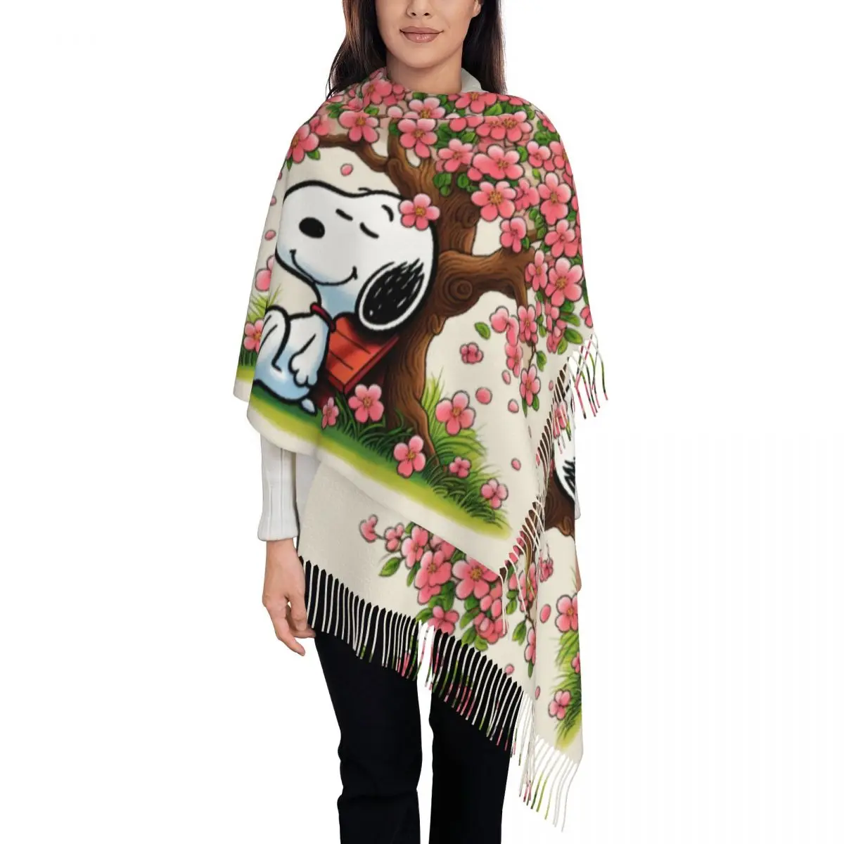 Custom Ladies Long Cartoon Snoopy Scarves Women Winter Fall Thick Warm Tassel Shawl Wrap Scarf
Custom Ladies Long Cartoon Snoopy Scarves Women Winter Fall Thick Warm Tassel Shawl Wrap Scarf