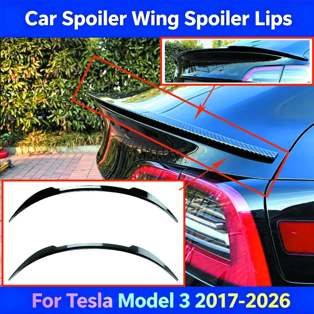 Car Spoiler Wing Spoiler Lips for Tesla Model 3 2017-2026 Rear Roof Trunk Splitter Tail Fin Auto Accessories Tuning
Car Spoiler Wing Spoiler Lips for Tesla Model 3 2017-2026 Rear Roof Trunk Splitter Tail Fin Auto Accessories Tuning