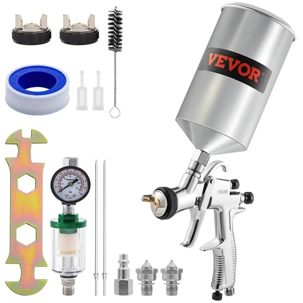 Professional LVLP Paint Sprayer 1.3mm 1.4mm 1.8mm Nozzles 1000cc Cup High Performance Gravity Feed MPS Adapter Air Regulator
Professional LVLP Paint Sprayer 1.3mm 1.4mm 1.8mm Nozzles 1000cc Cup High Performance Gravity Feed MPS Adapter Air Regulator