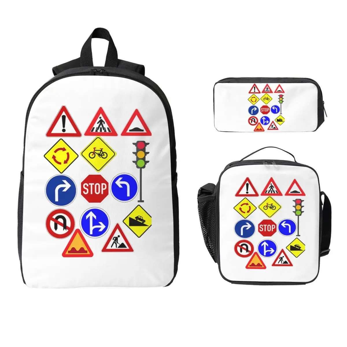 Traffic Signs 1 Backpack Student BookBag School Bag Computer Shoulder Bags 3ps Insulated Lunch Bag Pencil Case
Traffic Signs 1 Backpack Student BookBag School Bag Computer Shoulder Bags 3ps Insulated Lunch Bag Pencil Case