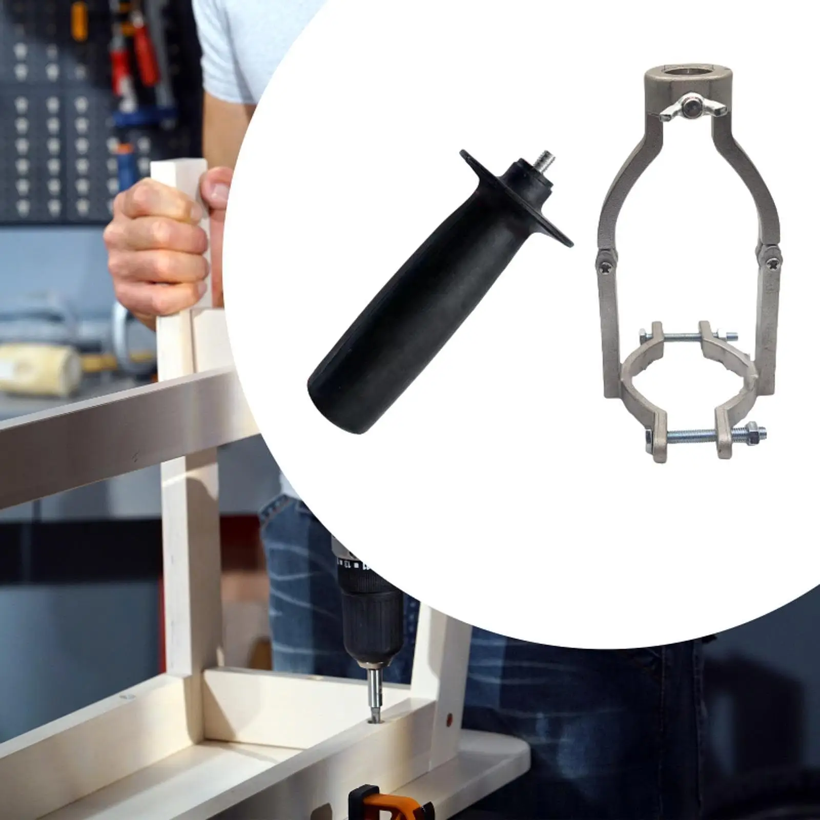 Square Hole Drill Bit Adapter Bracket Woodworking Tool with Handle Steel Adjustable Clamp 1.38-2.17inch for Mortise Machine
Square Hole Drill Bit Adapter Bracket Woodworking Tool with Handle Steel Adjustable Clamp 1.38-2.17inch for Mortise Machine