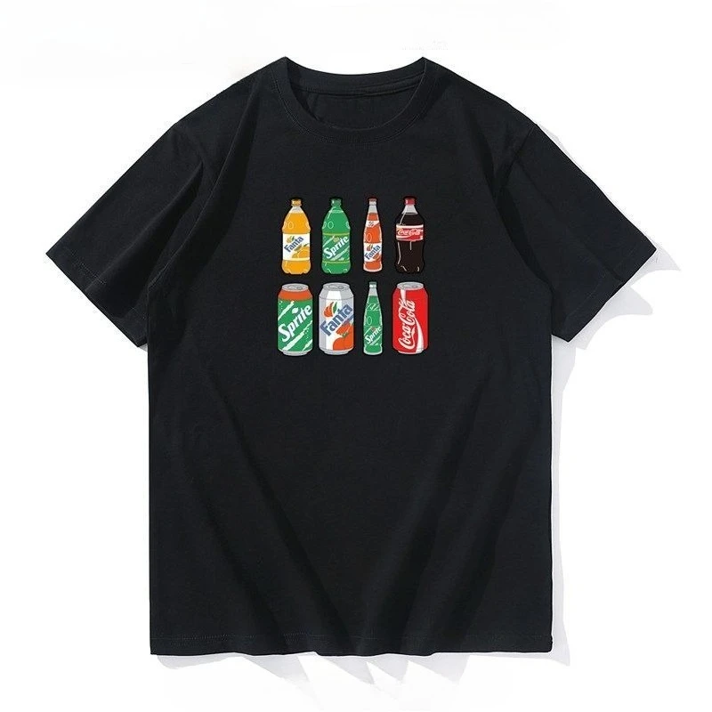 Beverage Bottle Personalized Short Sleeved T-shirt for Men and Women Pure Cotton Loose Fit Plus Size Trendy T-shirt for Couples
Beverage Bottle Personalized Short Sleeved T-shirt for Men and Women Pure Cotton Loose Fit Plus Size Trendy T-shirt for Couples