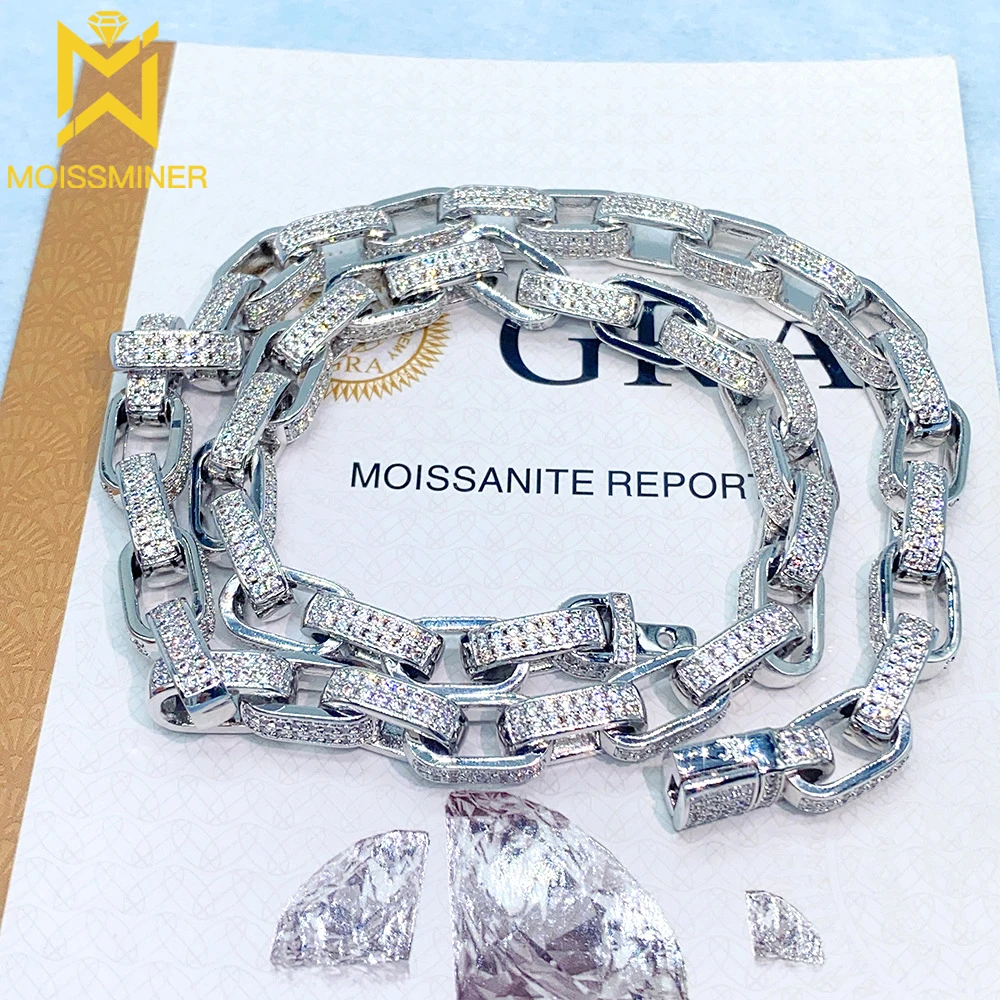 Moissanite Chain Iced Out Necklaces Men S925 Silver Choker for Women Pass Diamonds Tester With GRA Free Shipping
Moissanite Chain Iced Out Necklaces Men S925 Silver Choker for Women Pass Diamonds Tester With GRA Free Shipping