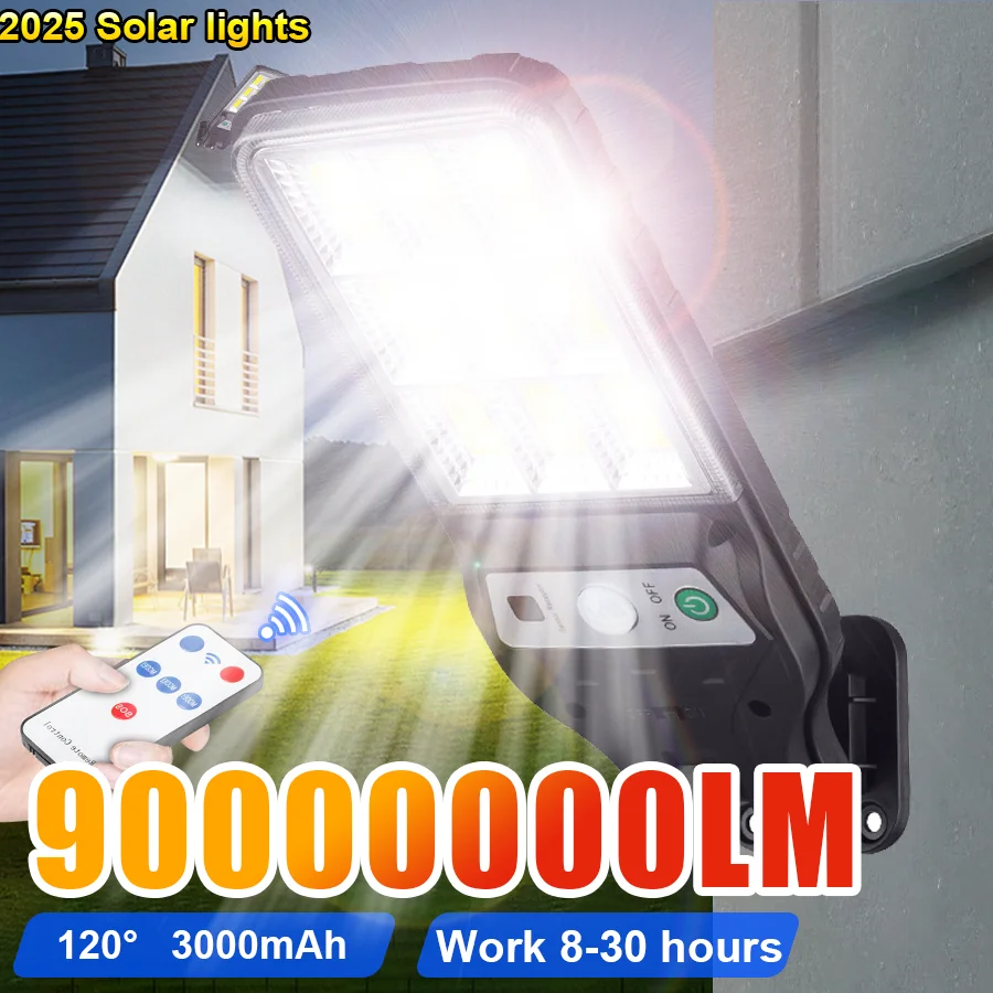 2025 100W Outdoor Solar Lights 120° Motion Sensor Solar Waterproof Security Wall Lighting Garden Wall Courtyard Path Lighting
2025 100W Outdoor Solar Lights 120° Motion Sensor Solar Waterproof Security Wall Lighting Garden Wall Courtyard Path Lighting