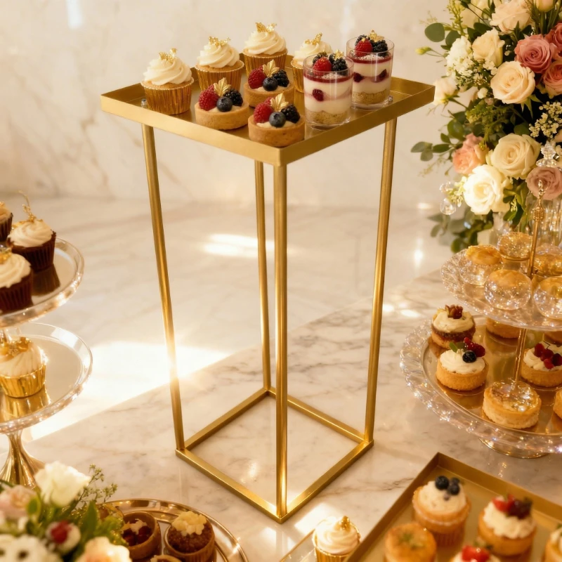 6pcs Geometric Road Guide T-table Candy Bar Rack Wedding Props Square Trays Dessert Table Centerpiece For Wedding Party Decor
6pcs Geometric Road Guide T-table Candy Bar Rack Wedding Props Square Trays Dessert Table Centerpiece For Wedding Party Decor