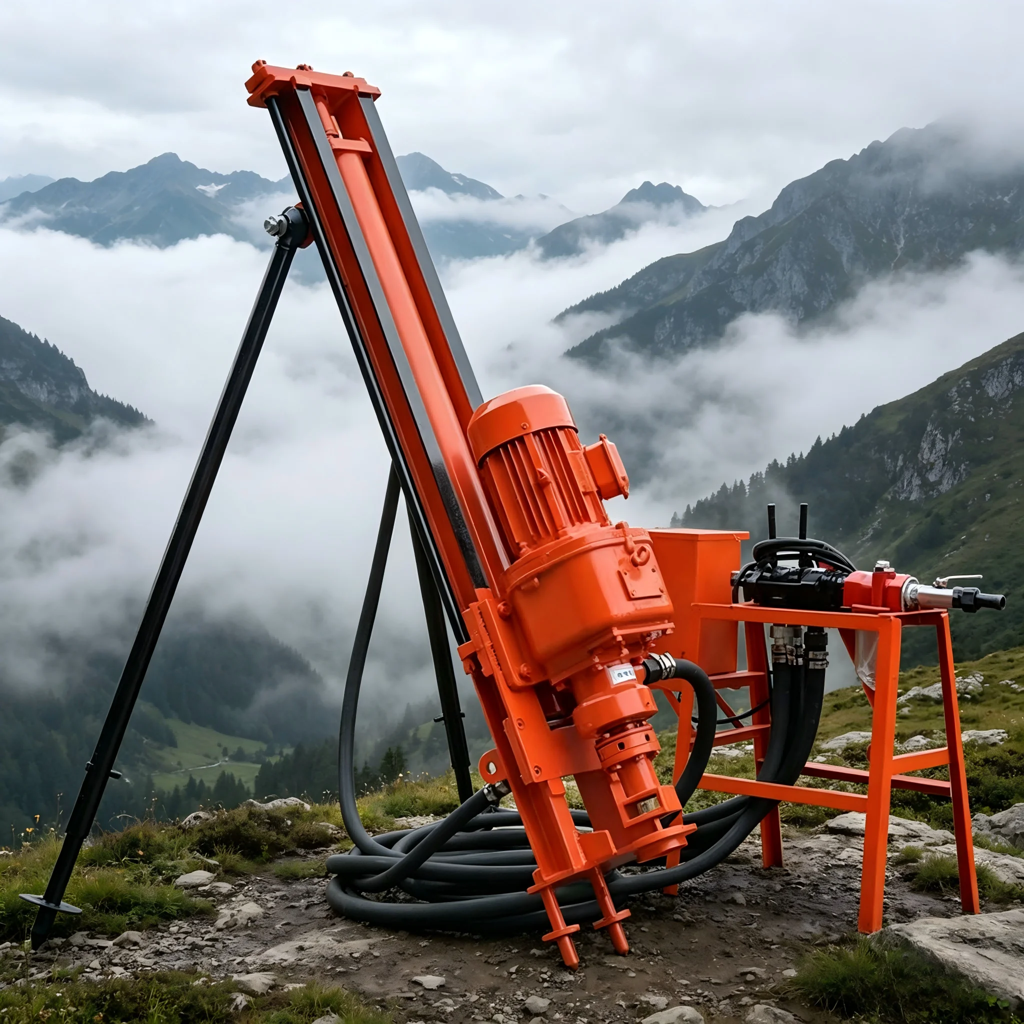 Customized High Torque Mini Pneumatic DTH Drilling Rig for 40m Depth Multi-angle Rock Drilling
Customized High Torque Mini Pneumatic DTH Drilling Rig for 40m Depth Multi-angle Rock Drilling