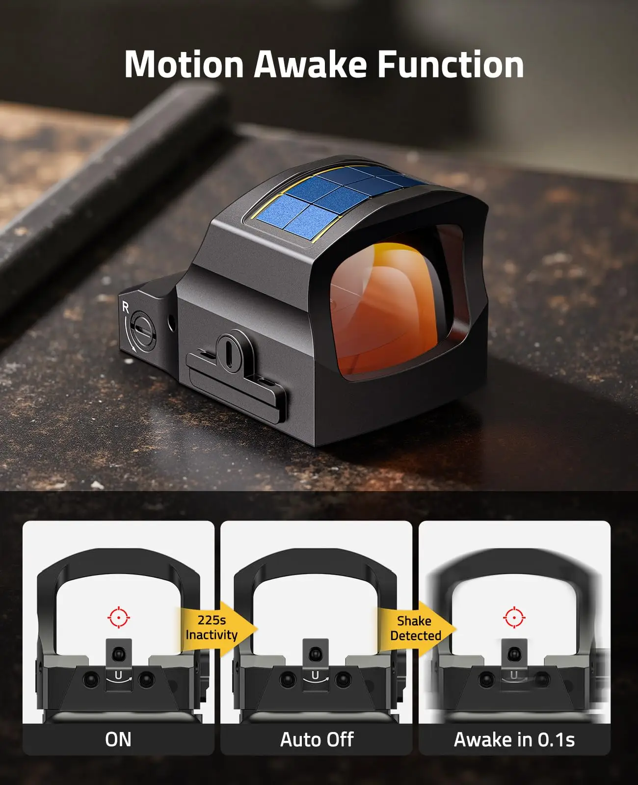 CVLIFE Solar Auto Red Dot Sight 2 MOA Dot & 32 MOA Circle Motion Awake Reflex Optics with Adapter for MOS/Picatinny for Hunting
CVLIFE Solar Auto Red Dot Sight 2 MOA Dot & 32 MOA Circle Motion Awake Reflex Optics with Adapter for MOS/Picatinny for Hunting
