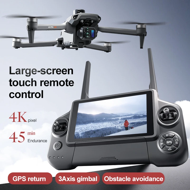 High end drone A25PR system touch screen three-axis gimbal 8k three-axis mechanical stabilization gimbal electronic anti shake
High end drone A25PR system touch screen three-axis gimbal 8k three-axis mechanical stabilization gimbal electronic anti shake