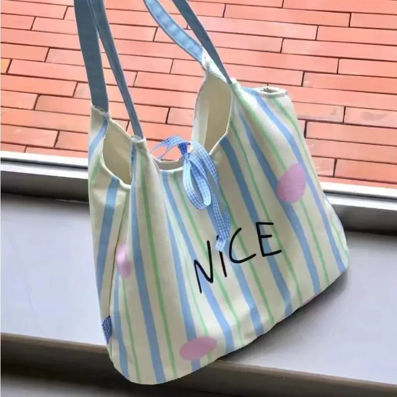 Xiuya Striped Fashion Womens Tote Bag Harajuku Style Large Capacity Literary Shoulder Bag Gentle Designer Female New in Handbag
Xiuya Striped Fashion Womens Tote Bag Harajuku Style Large Capacity Literary Shoulder Bag Gentle Designer Female New in Handbag