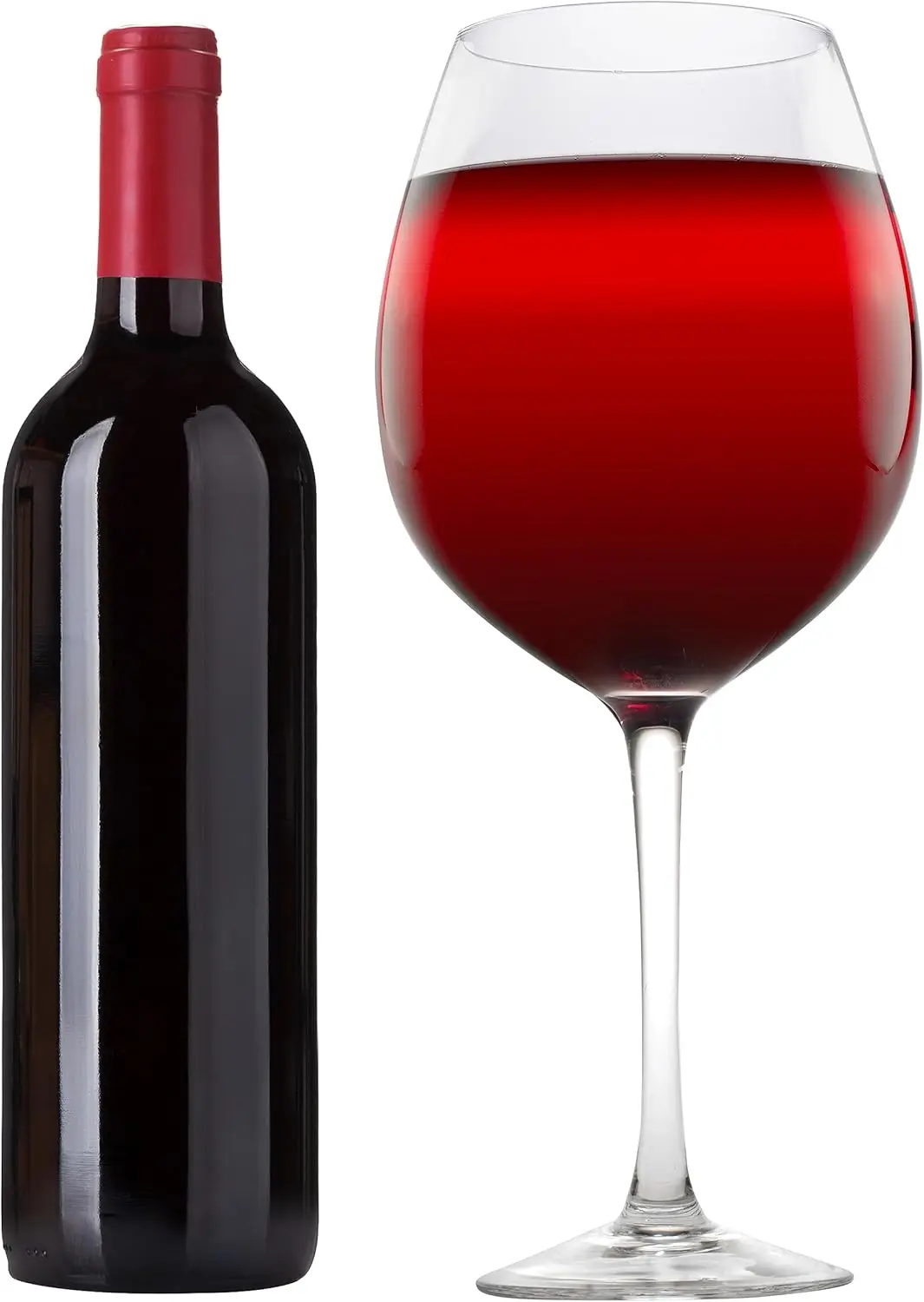 Гигантский бокал для вина объемом 33,5 унции - вмещает целую бутылку вина - изготовлен из выдувного стекла, а не пластика - стеклянная посуда XL для веселых вечеринок
Гигантский бокал для вина объемом 33,5 унции - вмещает целую бутылку вина - изготовлен из выдувного стекла, а не пластика - стеклянная посуда XL для веселых вечеринок