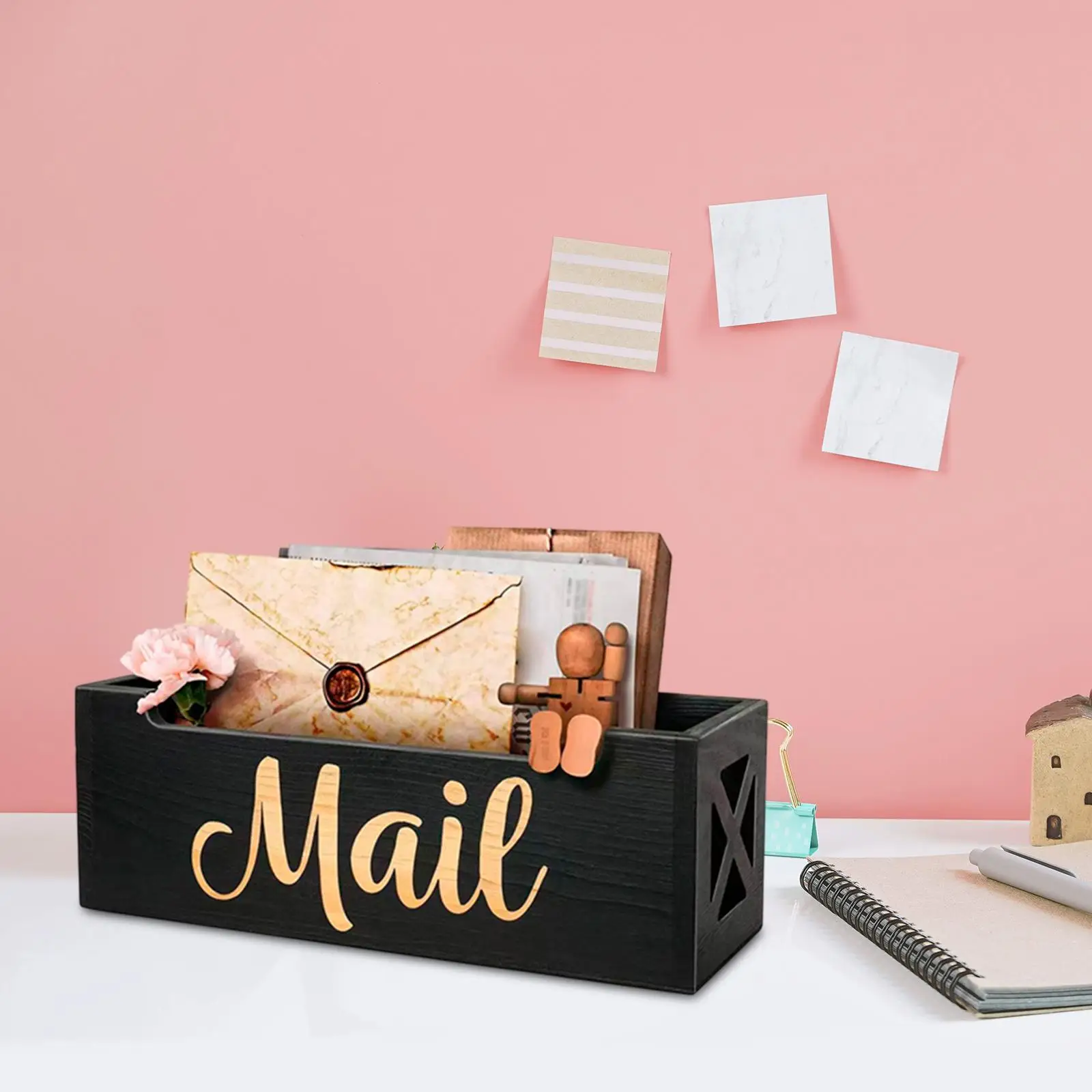 Wooden Mail Organizer Versatile Black Mail Basket Decorative Space Saving Rustic Office Supplies Wall Mounted or Countertop
Wooden Mail Organizer Versatile Black Mail Basket Decorative Space Saving Rustic Office Supplies Wall Mounted or Countertop