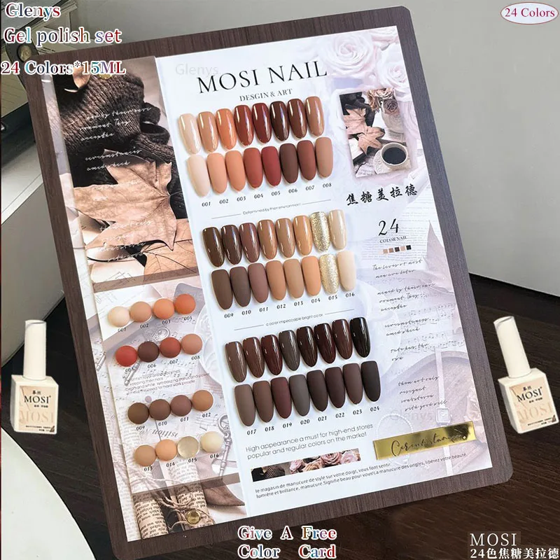 Glenys 24-цветный лак для ногтей Maillard, клей, универсальный гель для замачивания, соответствующий цвету, отбеливающая карта, набор красивых лаков
Glenys 24-цветный лак для ногтей Maillard, клей, универсальный гель для замачивания, соответствующий цвету, отбеливающая карта, набор красивых лаков