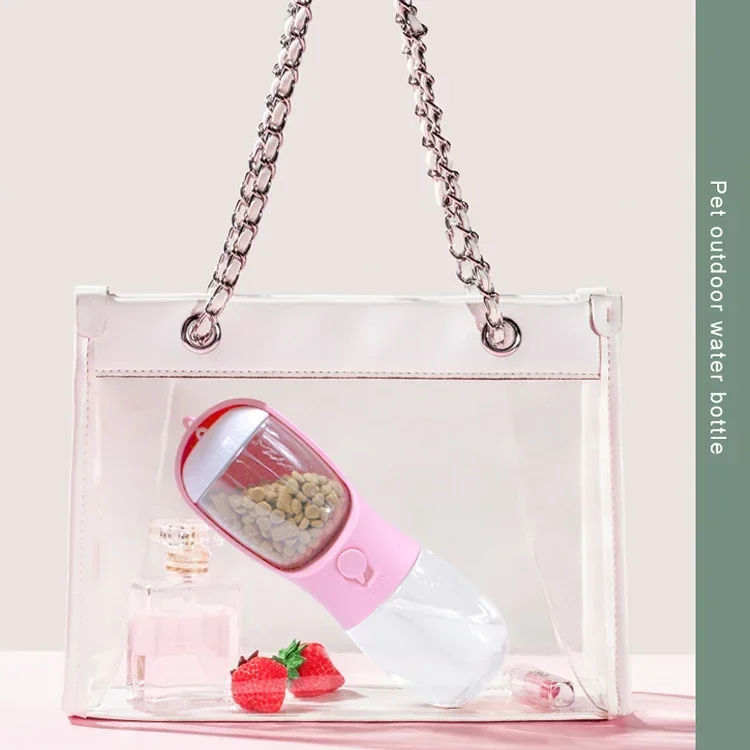 2 in 1 300ml Portable Food Grade Material Dog Cat Travel Pet Water Cup Bottle with Food Dispenser
2 in 1 300ml Portable Food Grade Material Dog Cat Travel Pet Water Cup Bottle with Food Dispenser