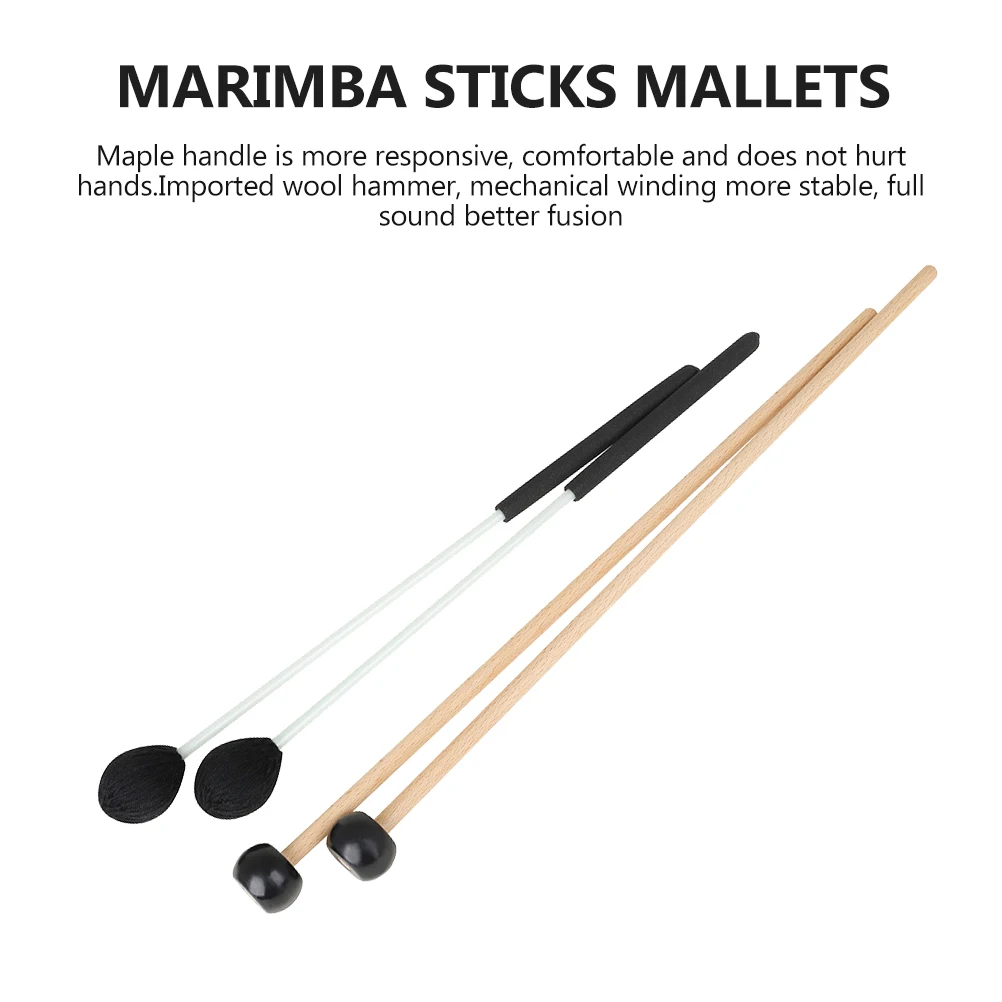 2 Pairs Rubber Marimba Hammer Xylophone Mallets Percussion Sticks Smooth Surface No Burrs Professional Student Use Durable
2 Pairs Rubber Marimba Hammer Xylophone Mallets Percussion Sticks Smooth Surface No Burrs Professional Student Use Durable