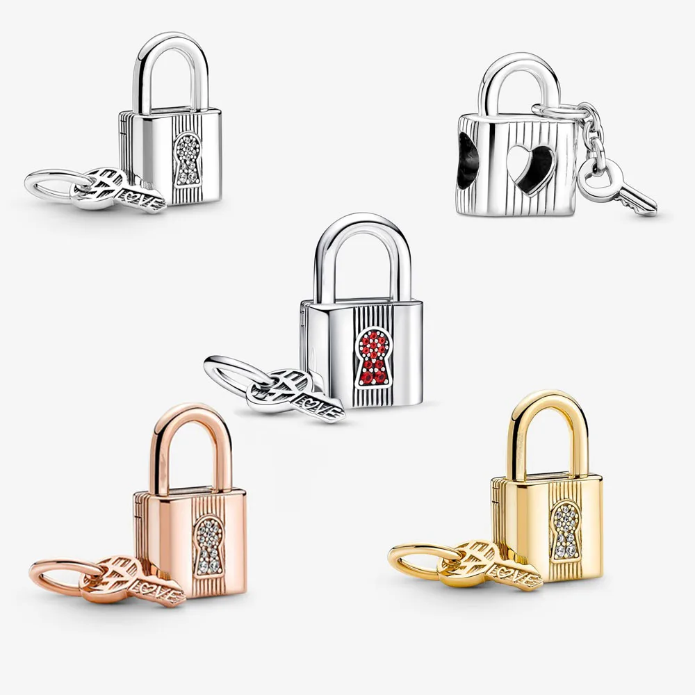 2022 New 925 Sterling Silver Padlock and Key Dangle Charm Fit pandora Bracelet Padlock & Key Dangle Charm DIY Jewelry
2022 New 925 Sterling Silver Padlock and Key Dangle Charm Fit pandora Bracelet Padlock & Key Dangle Charm DIY Jewelry