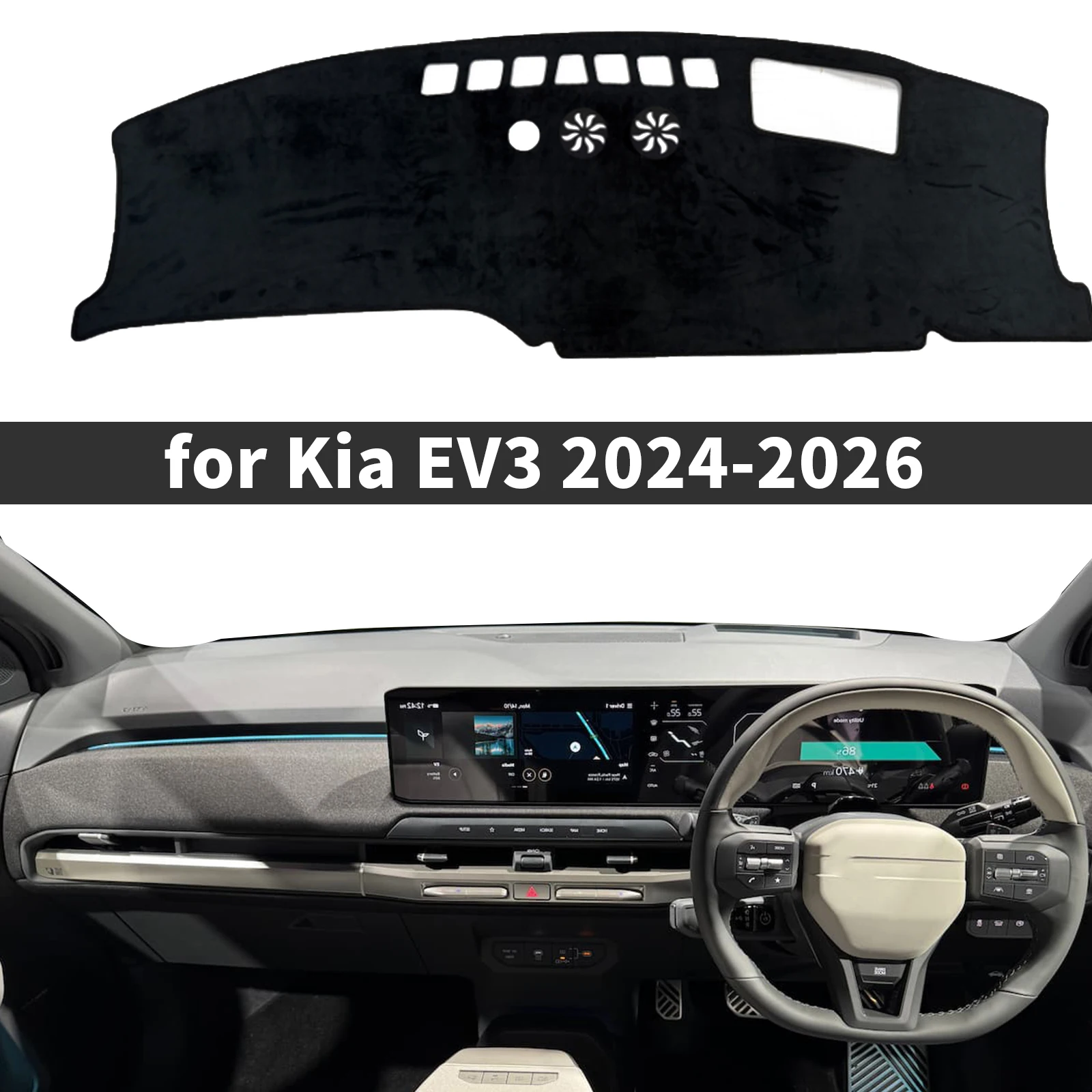 fit for Kia EV3 2024 2025 2026 GT Line Car Dashmat Dashboard Cover Mat Dash Pad Sunshade Protective Carpet Accessories
fit for Kia EV3 2024 2025 2026 GT Line Car Dashmat Dashboard Cover Mat Dash Pad Sunshade Protective Carpet Accessories