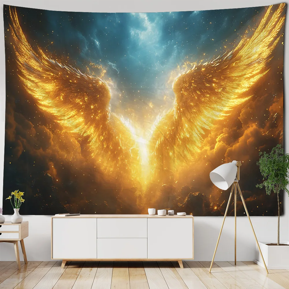 Dreamy Wing Cartoon Starry Sky Tapestry Wall Hanging Art Decor for Children's Room Yoga Mat Sofa Cover Home Bed Sheets
Dreamy Wing Cartoon Starry Sky Tapestry Wall Hanging Art Decor for Children's Room Yoga Mat Sofa Cover Home Bed Sheets