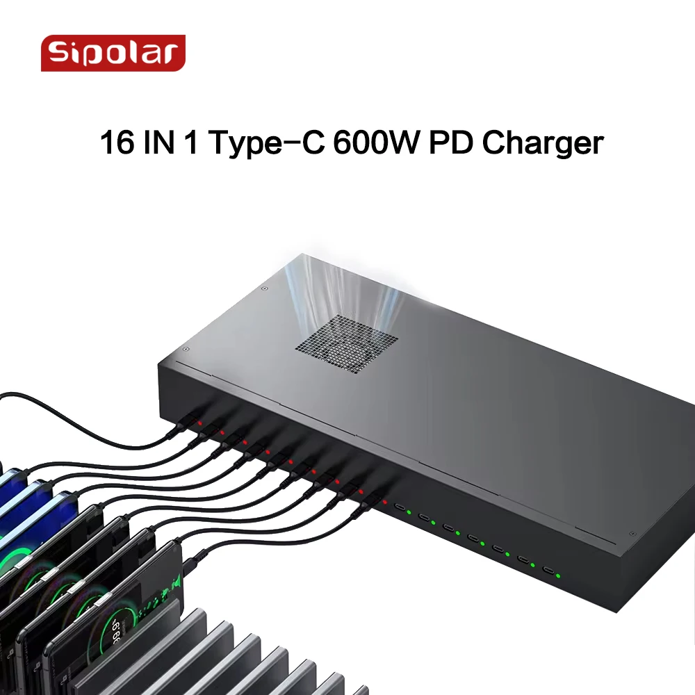 High Power 16 Port USB C Charger 600W 30W Per Port Fast Charging Hub for Business Sipolar
High Power 16 Port USB C Charger 600W 30W Per Port Fast Charging Hub for Business Sipolar