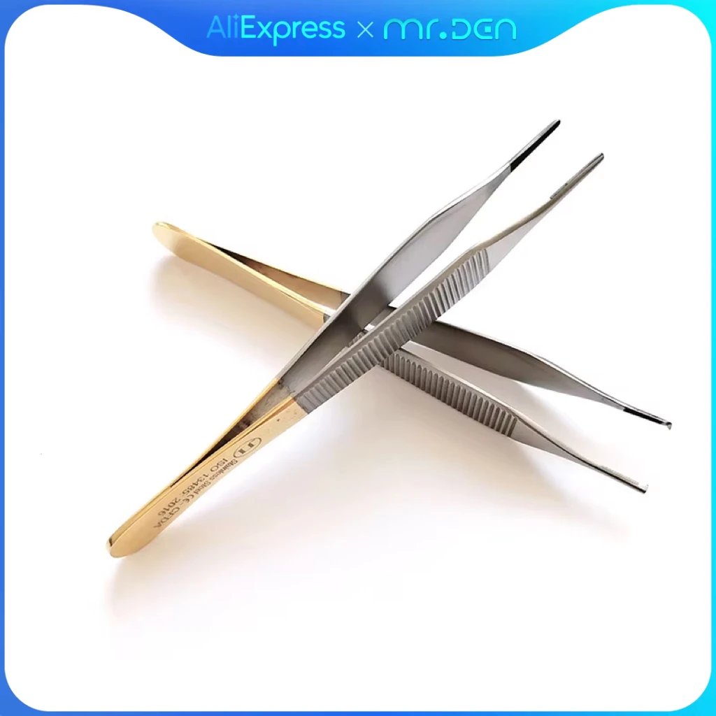 MR DEN Dental Edison Gold Shank Tweezers 12CM Straight Platform Serrated Nose Comprehensive Surgery Double Eyelid Surgery Tools
MR DEN Dental Edison Gold Shank Tweezers 12CM Straight Platform Serrated Nose Comprehensive Surgery Double Eyelid Surgery Tools