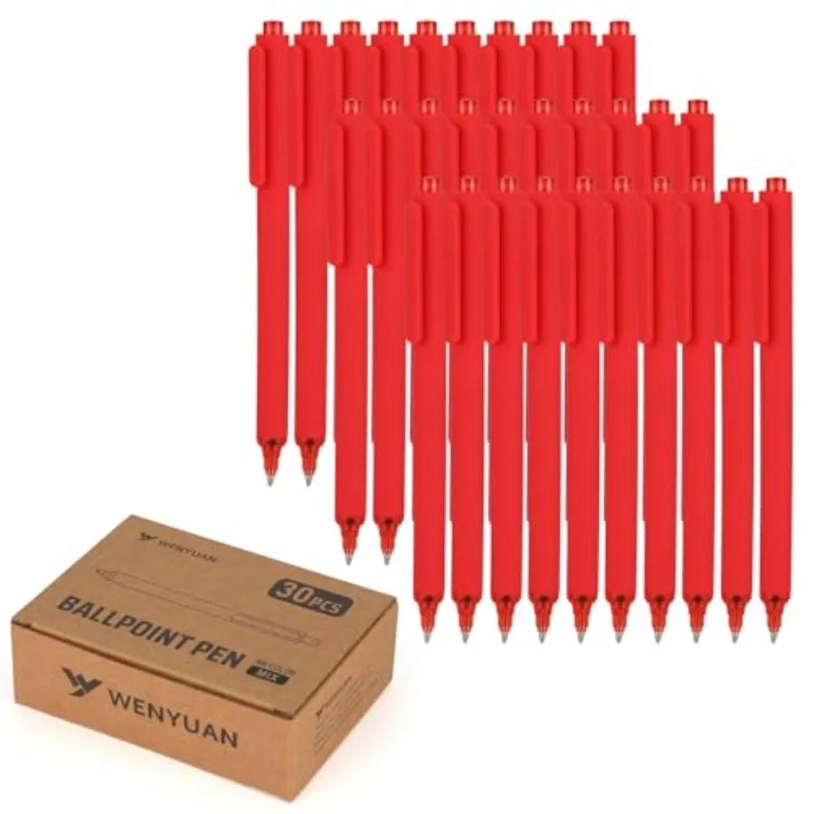 Pens Bulk, 30-Pack Red Ballpoint Pens 1.0mm Medium Point - Smooth Writing No-Smear Click-Type Bulk Pens for School, Corporate,
Pens Bulk, 30-Pack Red Ballpoint Pens 1.0mm Medium Point - Smooth Writing No-Smear Click-Type Bulk Pens for School, Corporate,