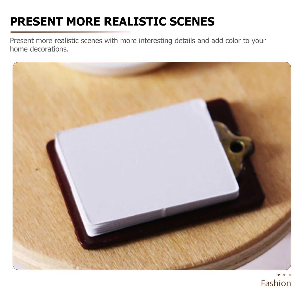 2 Pcs Simulated WordPad Accessories Mini House Adornment Clip Miniature Writing Board Toy Alloy Clipboard Dollhouse
2 Pcs Simulated WordPad Accessories Mini House Adornment Clip Miniature Writing Board Toy Alloy Clipboard Dollhouse