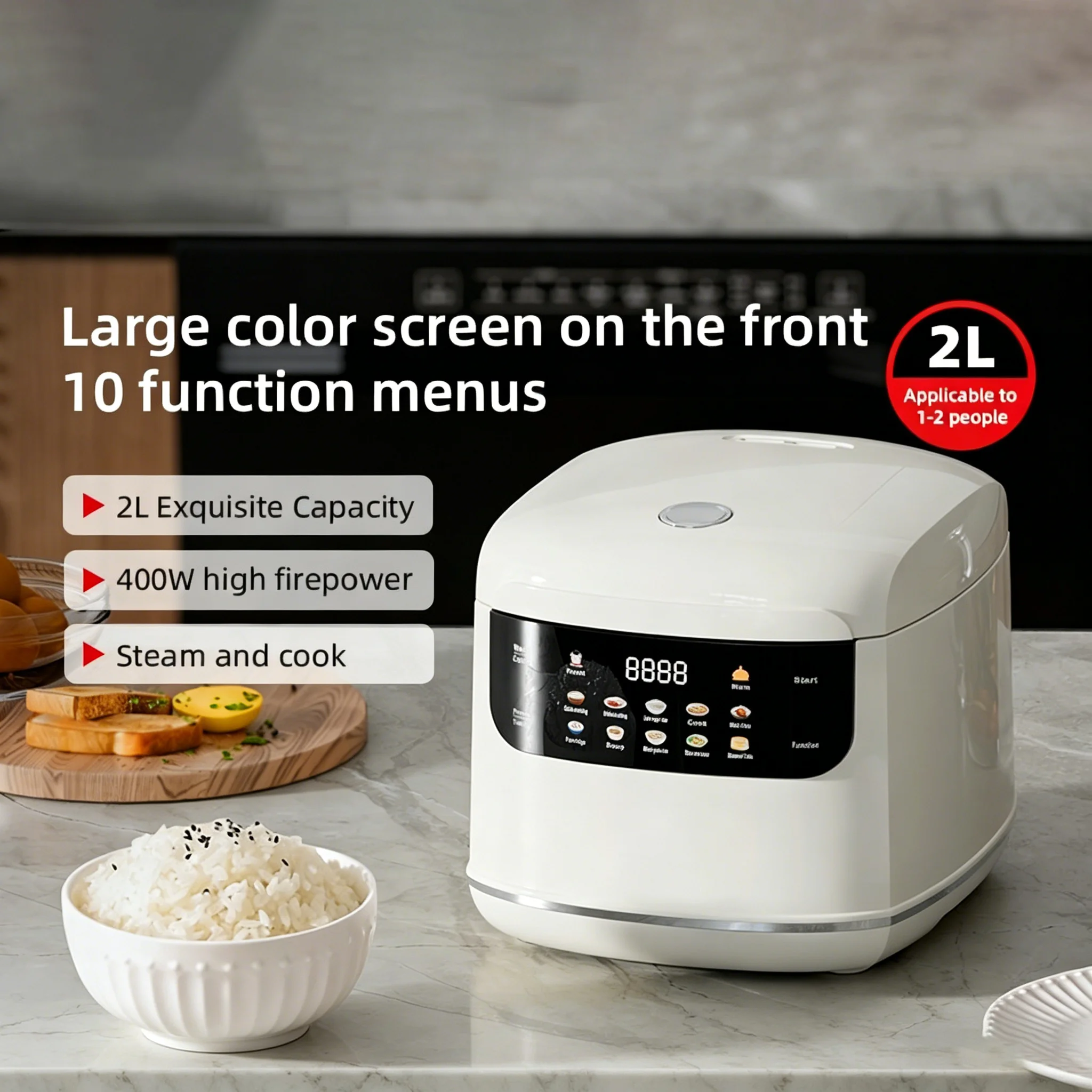 Factory Wholesale Electric Portable Cylinder Mini 2L Rice Cooker With Plastic Housing Non-Stick Inner Pot And Measuring Cup
Factory Wholesale Electric Portable Cylinder Mini 2L Rice Cooker With Plastic Housing Non-Stick Inner Pot And Measuring Cup