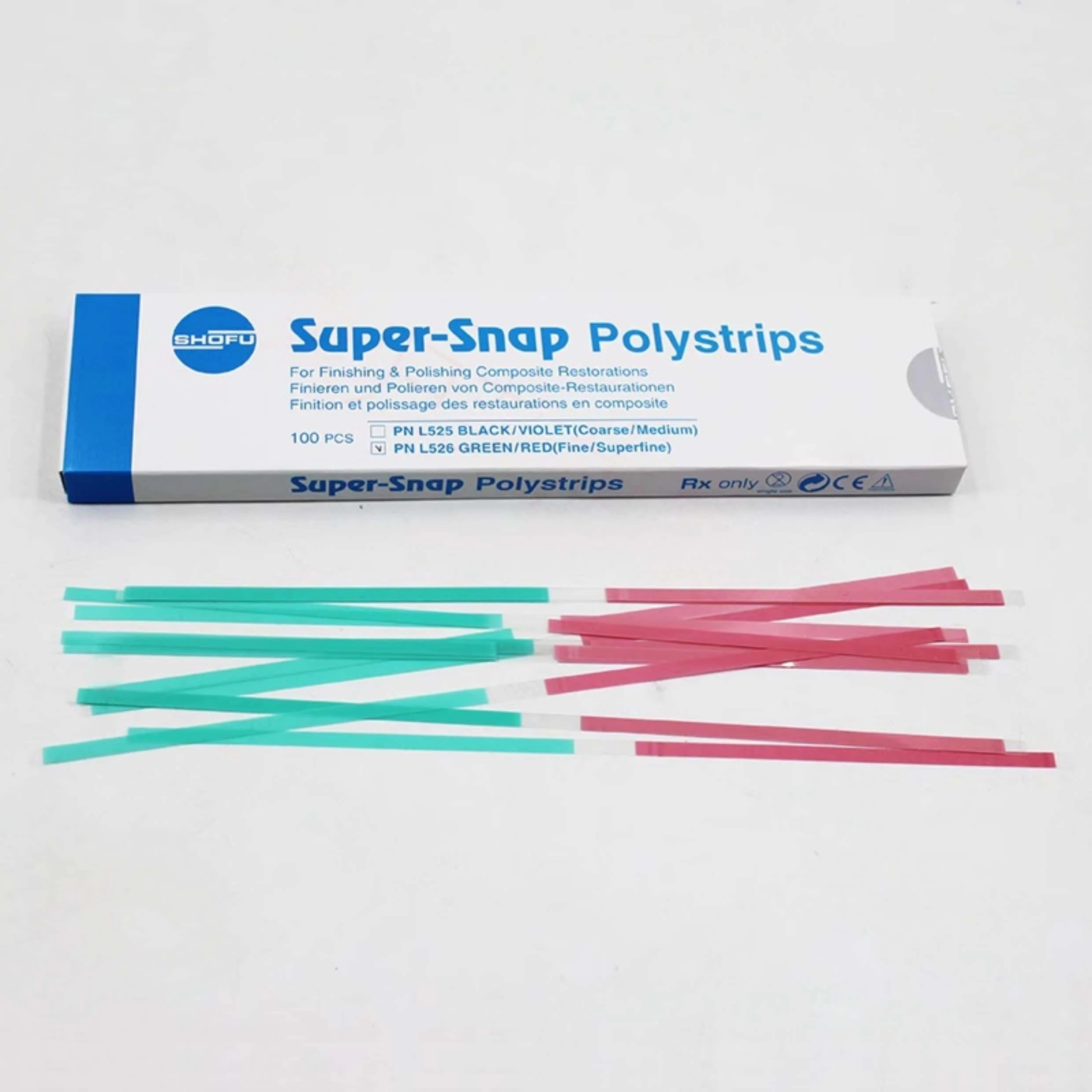 100pcs/Box SHOFU Rainbow Polishing Strips/Abrasive Materials L525/L526,Thickness 0.2mm (New and Old Packaging Shipped Randomly)
100pcs/Box SHOFU Rainbow Polishing Strips/Abrasive Materials L525/L526,Thickness 0.2mm (New and Old Packaging Shipped Randomly)