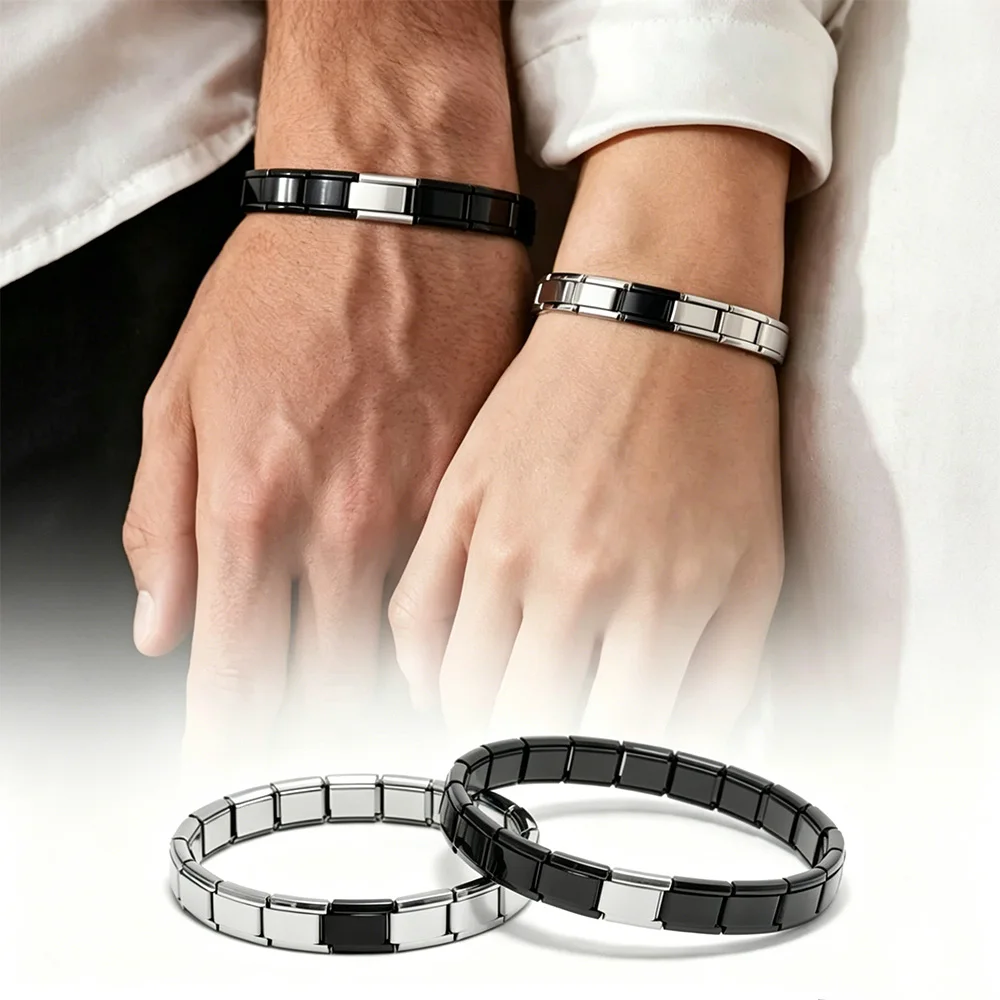 Couple's Gifts Black and Silver Color Italian Stainless Steel Modules Bracelets DIY Making Removable Module Chain for Lover Gift
Couple's Gifts Black and Silver Color Italian Stainless Steel Modules Bracelets DIY Making Removable Module Chain for Lover Gift