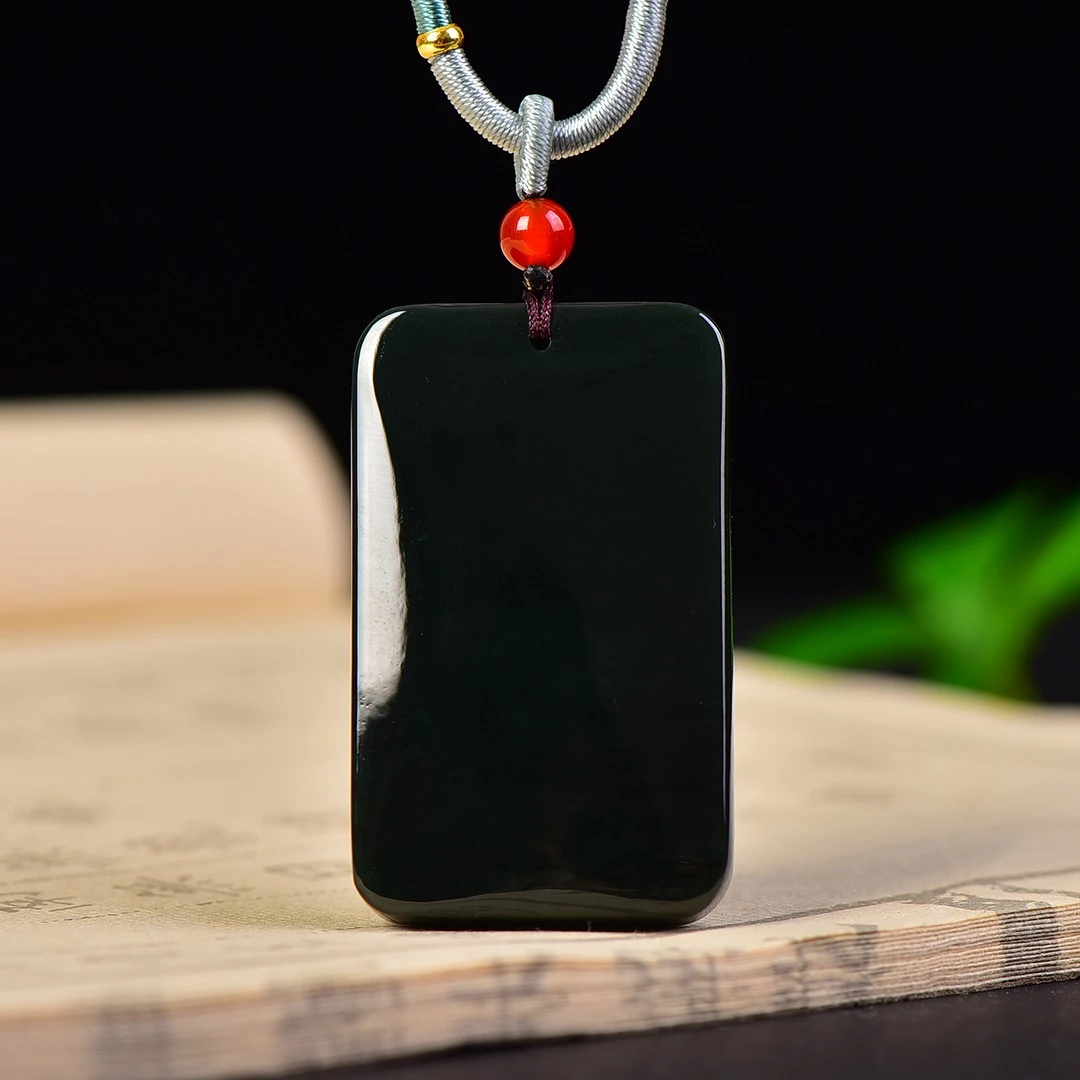 Genuine China Nephrite Stone Green Hetian Jade Rectangular Blank Pendant Lucky Amulet Necklace Men Women Certified Jewelry Gifts
Genuine China Nephrite Stone Green Hetian Jade Rectangular Blank Pendant Lucky Amulet Necklace Men Women Certified Jewelry Gifts