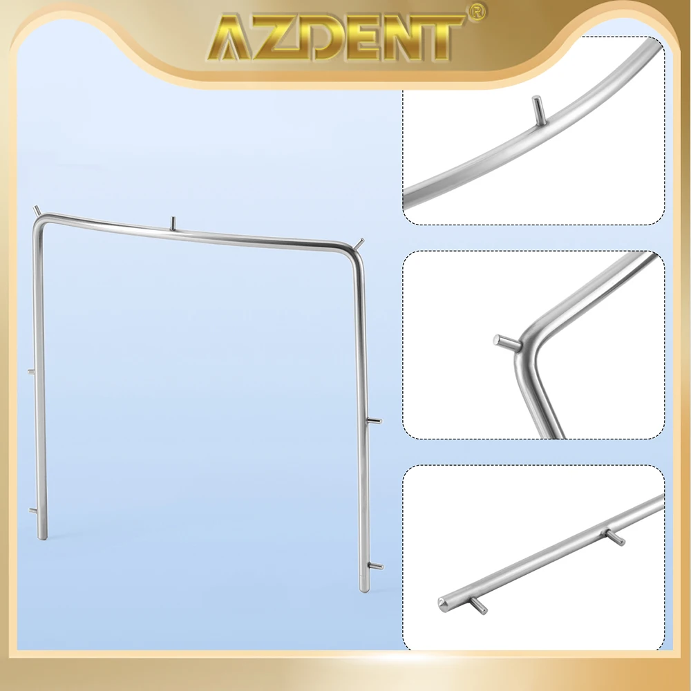 1Pcs AZDENT Dental Rubber Dam Frame Holder Surgical Clamps Materials Autoclave Stainless Steel Dentistry Instruments Tools Lab
1Pcs AZDENT Dental Rubber Dam Frame Holder Surgical Clamps Materials Autoclave Stainless Steel Dentistry Instruments Tools Lab