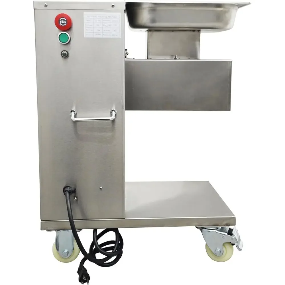 10mm Commercial Meat Cutting Machine Stainless Steel Meat Cutter Electric Slicer Shredded Diced Replaceable Blade 1100lbs/Hour T
10mm Commercial Meat Cutting Machine Stainless Steel Meat Cutter Electric Slicer Shredded Diced Replaceable Blade 1100lbs/Hour T