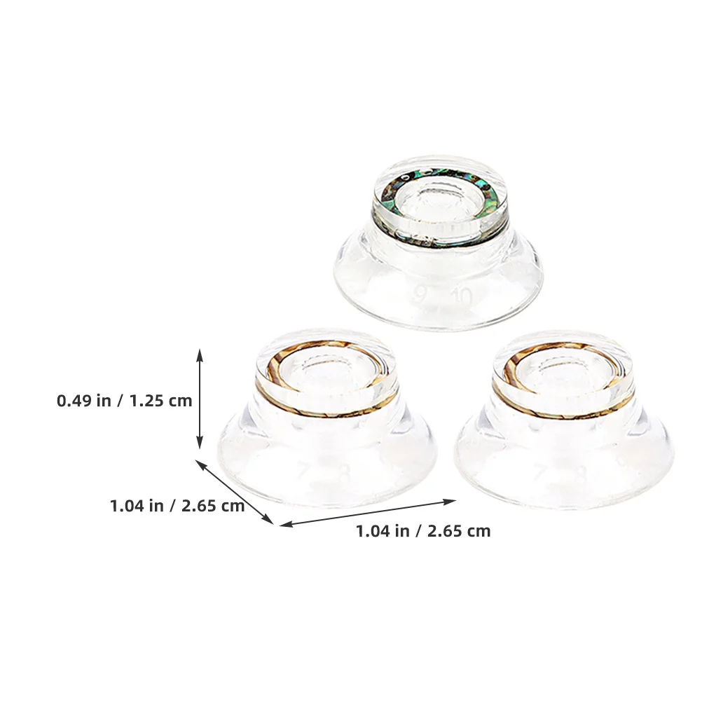 3Pcs Electric Guitar Volume Knobs Stylish Modern Design Not Easy Deform Useful Reliable Guitar Accessories Volume Control Knob
3Pcs Electric Guitar Volume Knobs Stylish Modern Design Not Easy Deform Useful Reliable Guitar Accessories Volume Control Knob