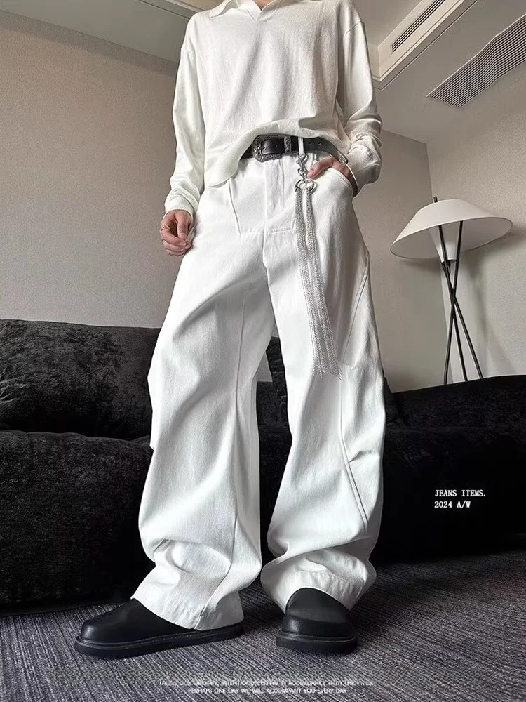 White American Sle Scythe Jeans Men's Loose Wide Leg Casual Micro Flared Pants Autumn Cleanfit Curved Knife Pants
White American Sle Scythe Jeans Men's Loose Wide Leg Casual Micro Flared Pants Autumn Cleanfit Curved Knife Pants