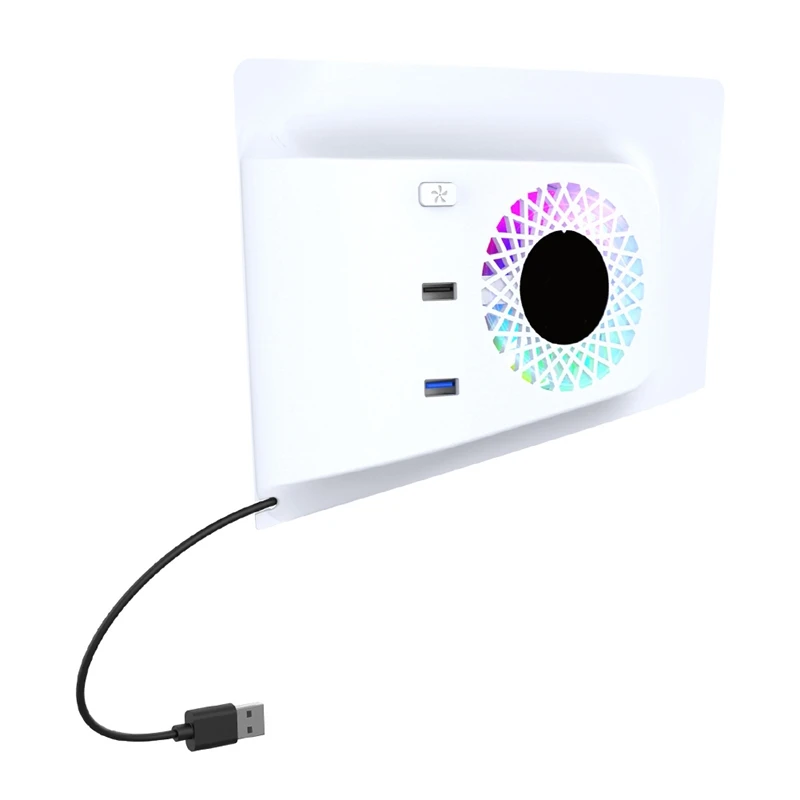 For PS5 SLIM Cooling Fan With Temperature Control, USB Hub, And RGB Lights Enhanced Gaming Experience
For PS5 SLIM Cooling Fan With Temperature Control, USB Hub, And RGB Lights Enhanced Gaming Experience