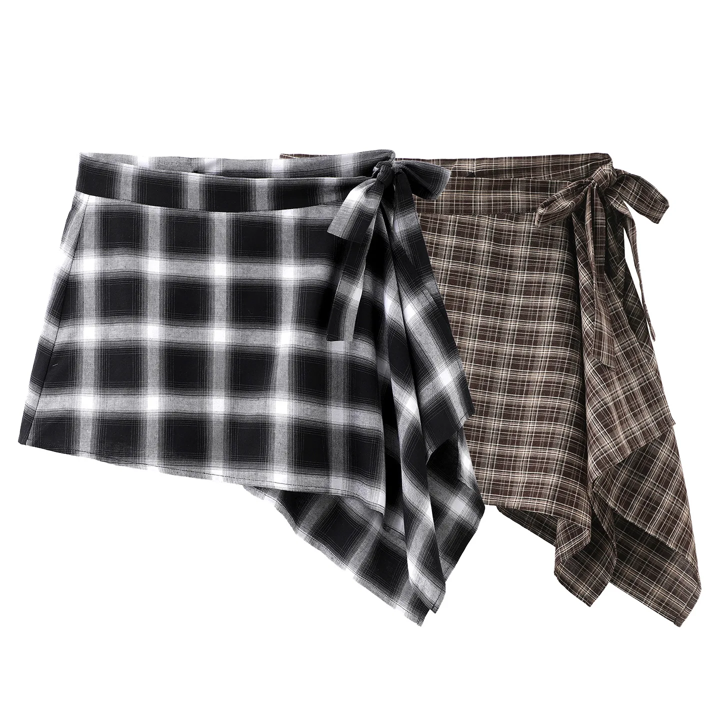 High Waist A-Line Skirt Asymmetrical Plaid Knot Belt Women's Skirts Spring Summer 2026 China Made
High Waist A-Line Skirt Asymmetrical Plaid Knot Belt Women's Skirts Spring Summer 2026 China Made