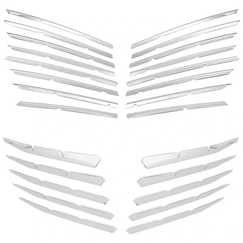 Stainless Steel Car Front Bumper Top + Lower Grille Trim Replacement Parts For Peugeot 3008 GT 2016-2020 5008 GT 2017-2020
Stainless Steel Car Front Bumper Top + Lower Grille Trim Replacement Parts For Peugeot 3008 GT 2016-2020 5008 GT 2017-2020