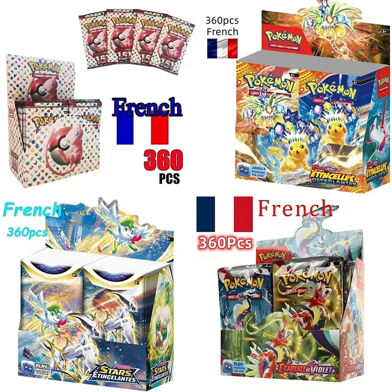 360pcs/box French Series Booster Card Pack Pokemon Board Game Battle Cartoon Anime Collection Cards Toy Gift
360pcs/box French Series Booster Card Pack Pokemon Board Game Battle Cartoon Anime Collection Cards Toy Gift