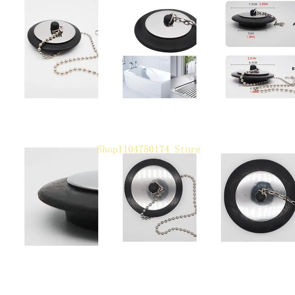 Rubber Choke Bathtub Drain Stopper with Chain Bath Plug Drain Tub Stopper for Home and Hotel 1PC top sale
Rubber Choke Bathtub Drain Stopper with Chain Bath Plug Drain Tub Stopper for Home and Hotel 1PC top sale